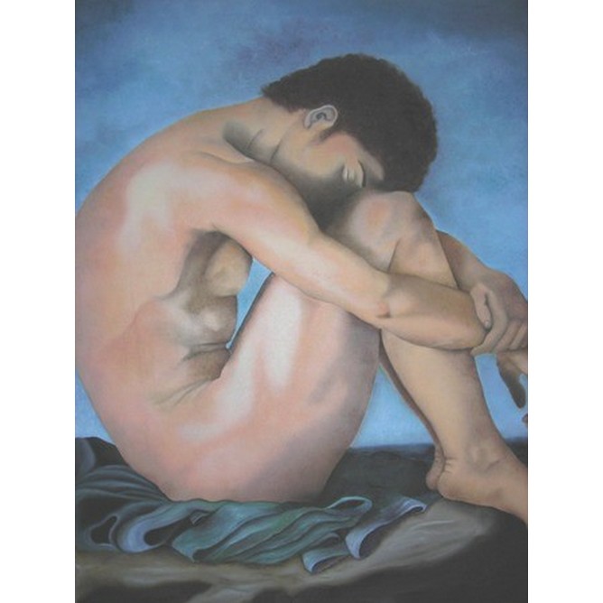 Ragazzo al mare (riproduzione)